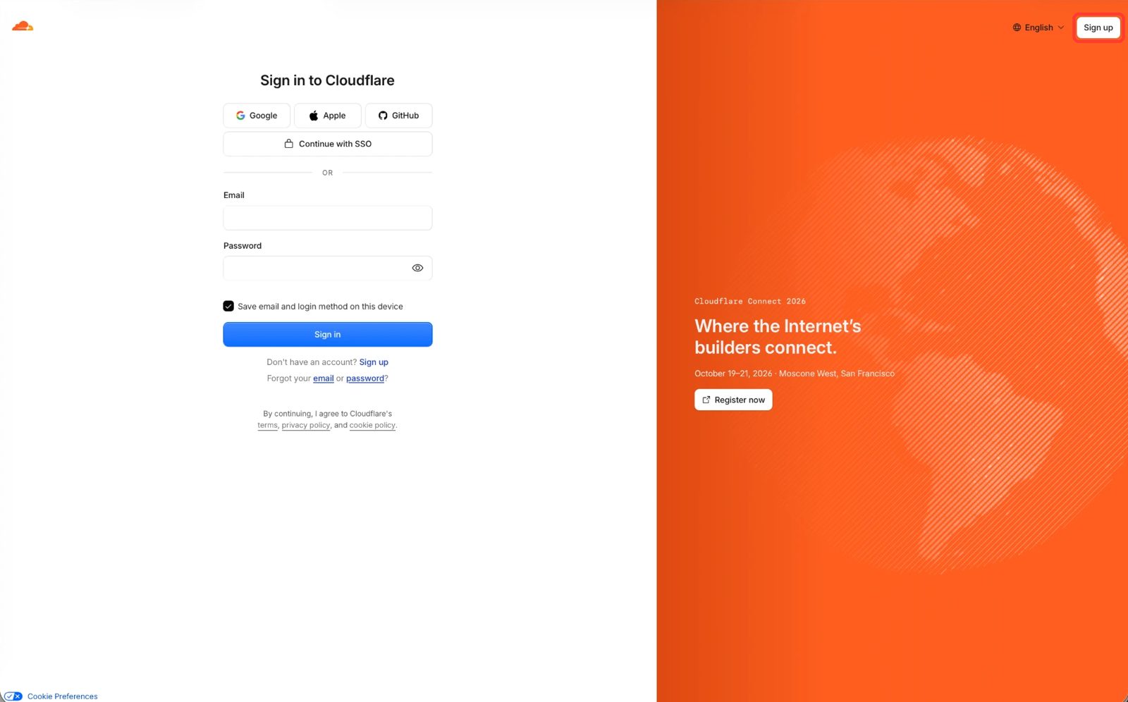 Registro de Cloudflare